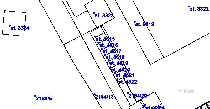 Parcela st. 4618 v KÚ Trutnov, Katastrální mapa
