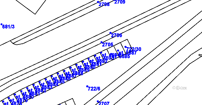 Parcela st. 4694 v KÚ Trutnov, Katastrální mapa