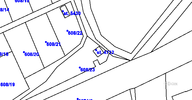 Parcela st. 4712 v KÚ Trutnov, Katastrální mapa