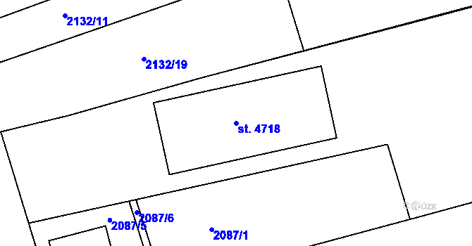 Parcela st. 4718 v KÚ Trutnov, Katastrální mapa