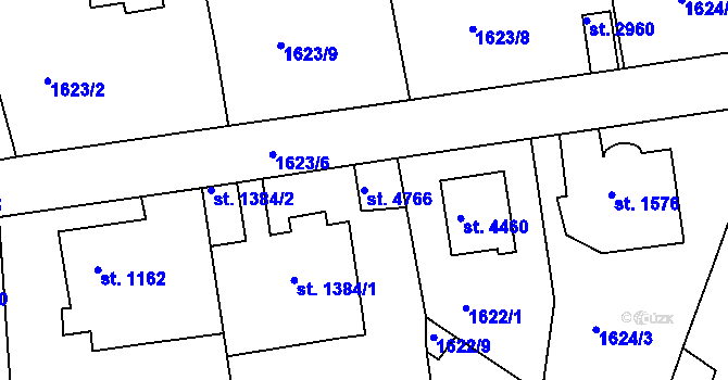 Parcela st. 4766 v KÚ Trutnov, Katastrální mapa