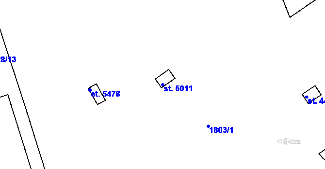 Parcela st. 5011 v KÚ Trutnov, Katastrální mapa