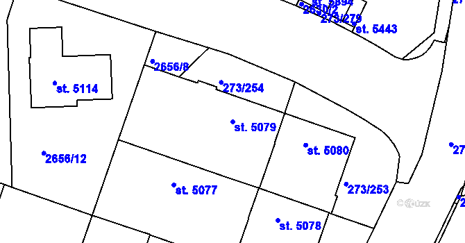 Parcela st. 5079 v KÚ Trutnov, Katastrální mapa