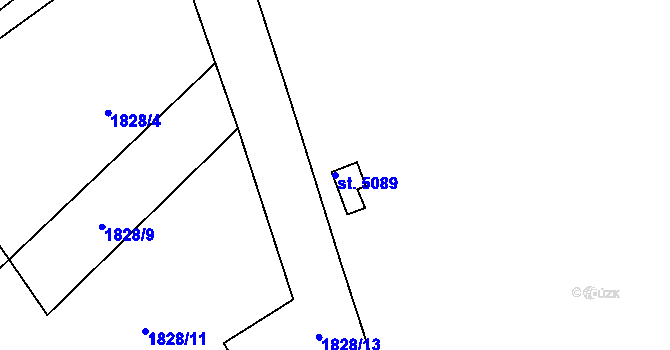 Parcela st. 5089 v KÚ Trutnov, Katastrální mapa