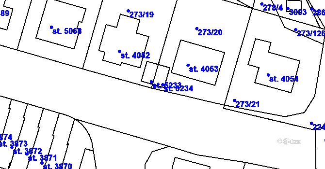Parcela st. 5234 v KÚ Trutnov, Katastrální mapa