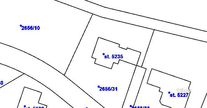 Parcela st. 5235 v KÚ Trutnov, Katastrální mapa