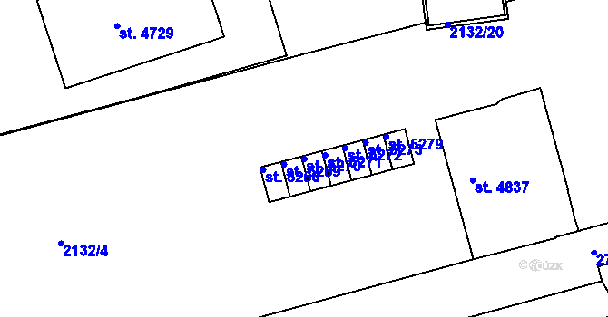 Parcela st. 5270 v KÚ Trutnov, Katastrální mapa