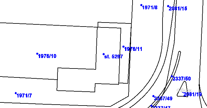 Parcela st. 5297 v KÚ Trutnov, Katastrální mapa