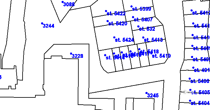 Parcela st. 5414 v KÚ Trutnov, Katastrální mapa