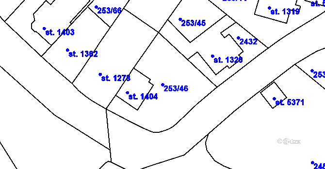 Parcela st. 253/46 v KÚ Trutnov, Katastrální mapa