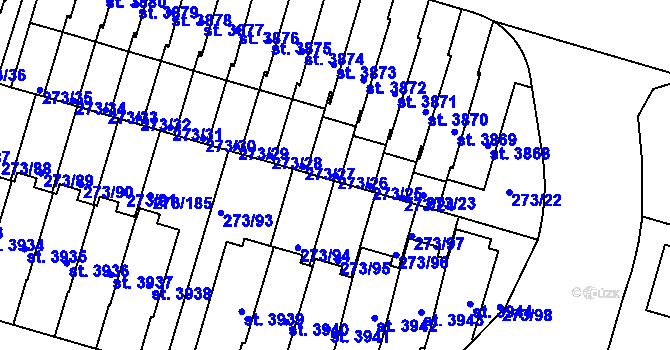 Parcela st. 273/26 v KÚ Trutnov, Katastrální mapa