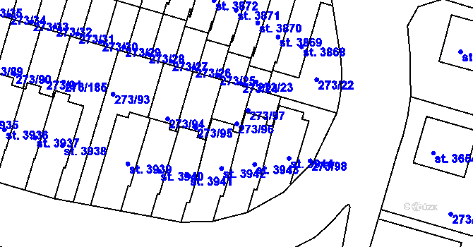Parcela st. 273/96 v KÚ Trutnov, Katastrální mapa