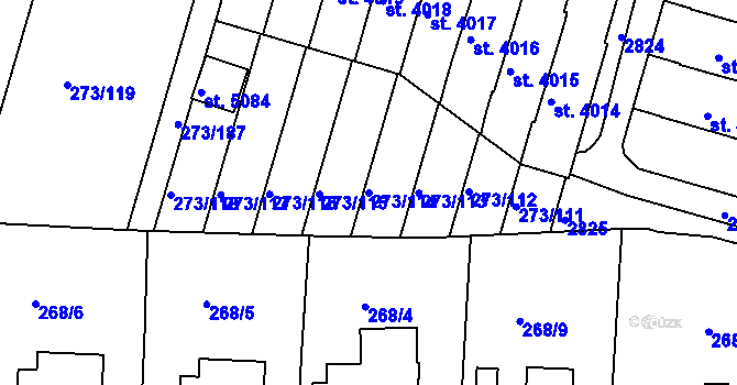 Parcela st. 273/114 v KÚ Trutnov, Katastrální mapa