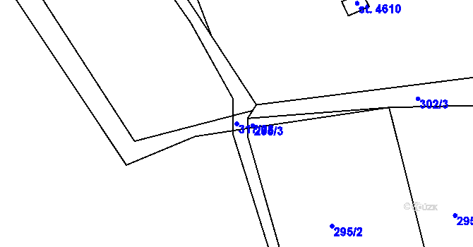 Parcela st. 317/28 v KÚ Trutnov, Katastrální mapa