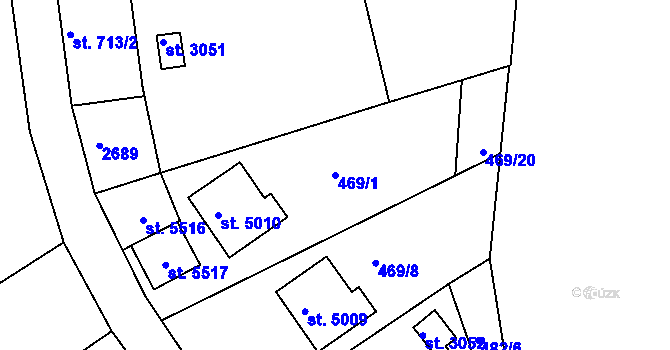 Parcela st. 469/1 v KÚ Trutnov, Katastrální mapa