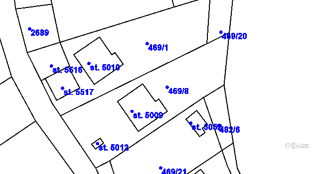 Parcela st. 469/8 v KÚ Trutnov, Katastrální mapa