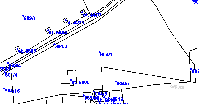 Parcela st. 904/1 v KÚ Trutnov, Katastrální mapa
