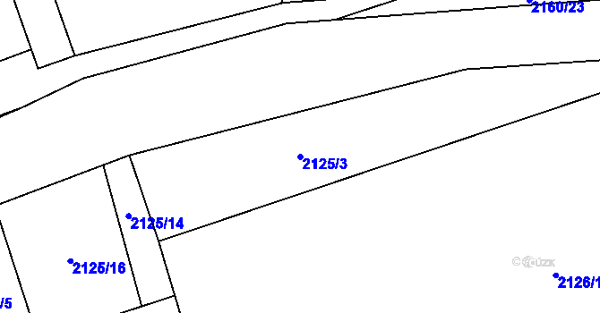 Parcela st. 2125/3 v KÚ Trutnov, Katastrální mapa
