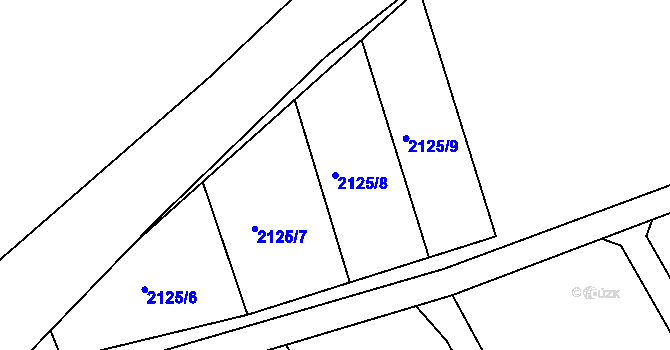 Parcela st. 2125/8 v KÚ Trutnov, Katastrální mapa