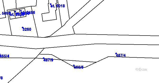 Parcela st. 2258/5 v KÚ Trutnov, Katastrální mapa