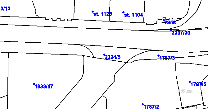 Parcela st. 2324/5 v KÚ Trutnov, Katastrální mapa