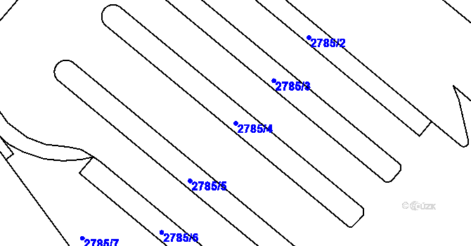 Parcela st. 2785/4 v KÚ Trutnov, Katastrální mapa