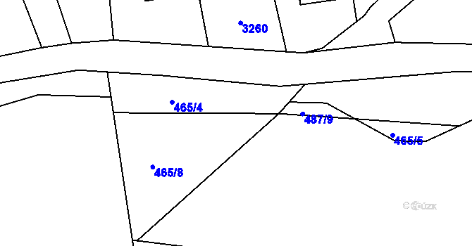 Parcela st. 465/7 v KÚ Trutnov, Katastrální mapa
