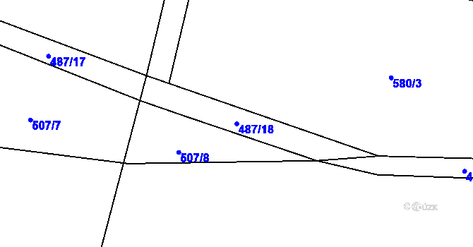 Parcela st. 487/18 v KÚ Trutnov, Katastrální mapa