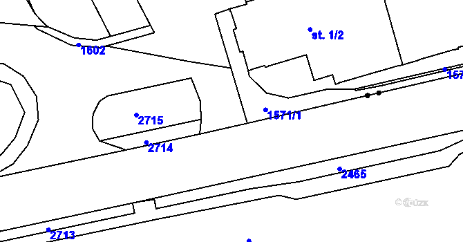 Parcela st. 2280/2 v KÚ Trutnov, Katastrální mapa