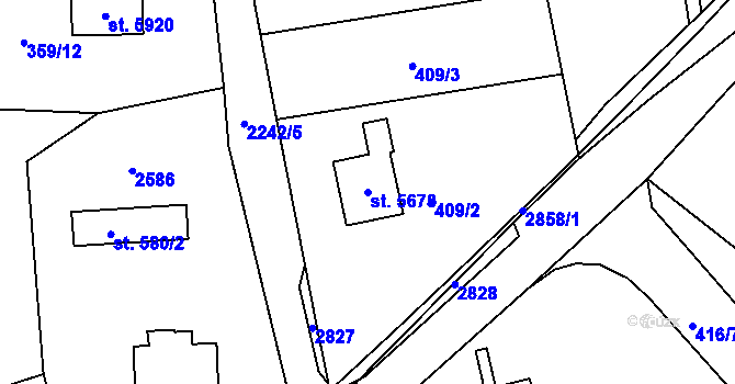 Parcela st. 5678 v KÚ Trutnov, Katastrální mapa