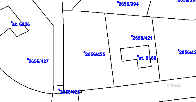 Parcela st. 2656/424 v KÚ Trutnov, Katastrální mapa