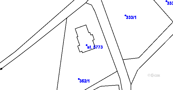 Parcela st. 5773 v KÚ Trutnov, Katastrální mapa