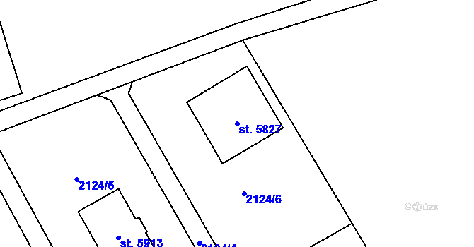 Parcela st. 5827 v KÚ Trutnov, Katastrální mapa