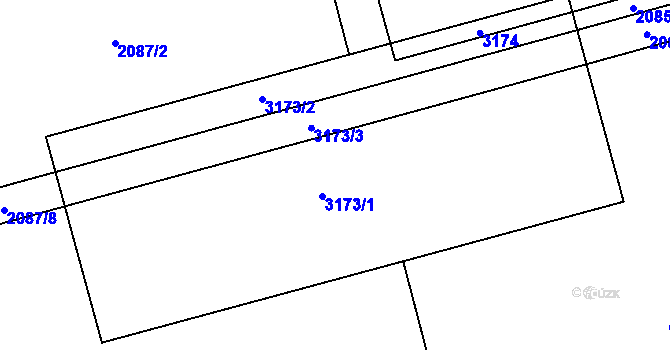 Parcela st. 3173 v KÚ Trutnov, Katastrální mapa