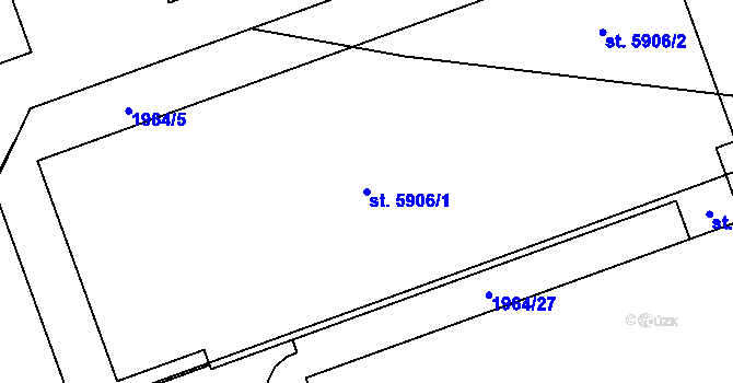 Parcela st. 5906/1 v KÚ Trutnov, Katastrální mapa