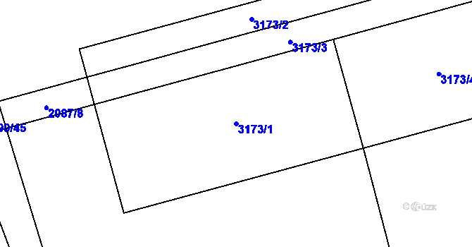 Parcela st. 3173/1 v KÚ Trutnov, Katastrální mapa