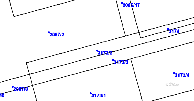 Parcela st. 3173/2 v KÚ Trutnov, Katastrální mapa