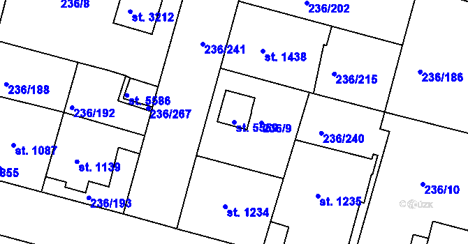 Parcela st. 5559 v KÚ Trutnov, Katastrální mapa