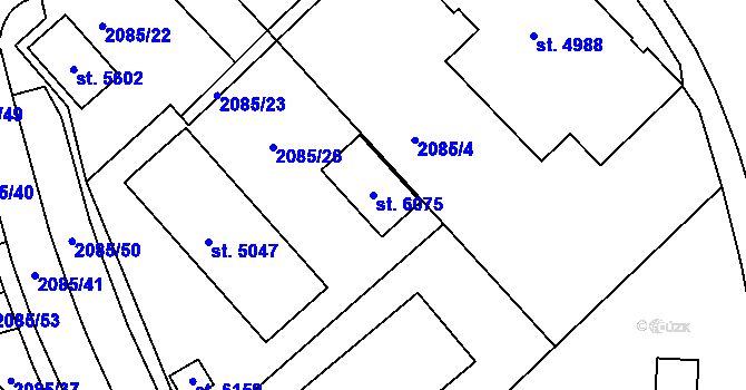 Parcela st. 6075 v KÚ Trutnov, Katastrální mapa