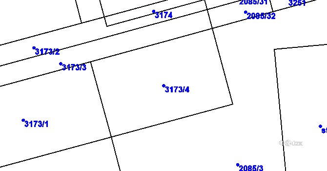 Parcela st. 3173/4 v KÚ Trutnov, Katastrální mapa