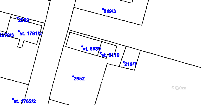 Parcela st. 6110 v KÚ Trutnov, Katastrální mapa
