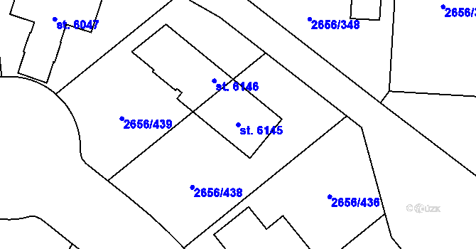 Parcela st. 6145 v KÚ Trutnov, Katastrální mapa