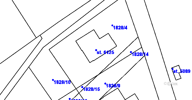 Parcela st. 6125 v KÚ Trutnov, Katastrální mapa