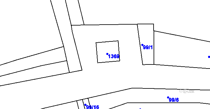 Parcela st. 95 v KÚ Volanov, Katastrální mapa
