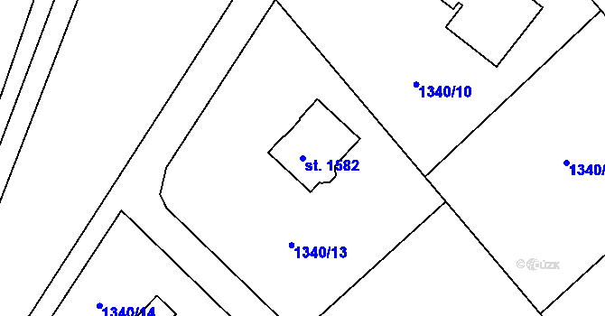 Parcela st. 1582 v KÚ Horní Staré Město, Katastrální mapa