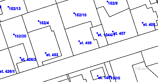 Parcela st. 459 v KÚ Poříčí u Trutnova, Katastrální mapa