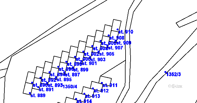 Parcela st. 905 v KÚ Poříčí u Trutnova, Katastrální mapa