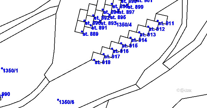 Parcela st. 917 v KÚ Poříčí u Trutnova, Katastrální mapa