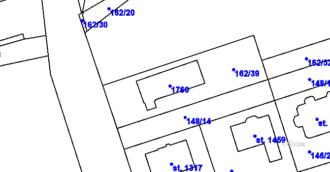 Parcela st. 981 v KÚ Poříčí u Trutnova, Katastrální mapa