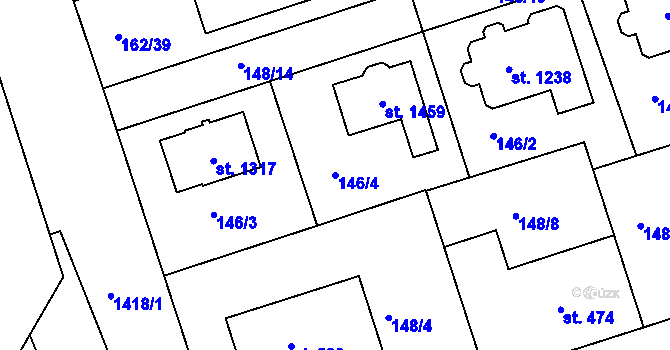 Parcela st. 146/4 v KÚ Poříčí u Trutnova, Katastrální mapa